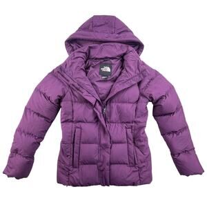 North Face purple 550 down puffer insulated jacket, size women’s small